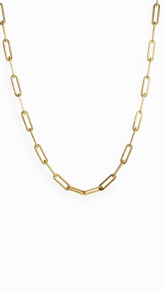 BASE NECKLACE 𖦹 Flat Link Chain