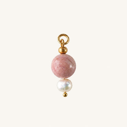 BLUSH 𖦹 Rhodonit & Perlen Charm