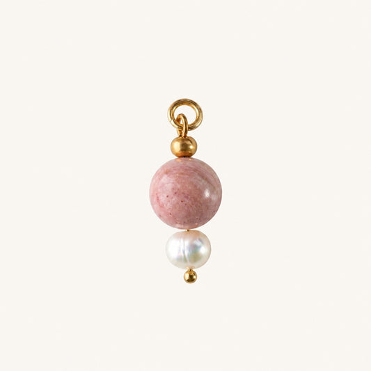BLUSH 𖦹 Rhodonit & Perlen Charm