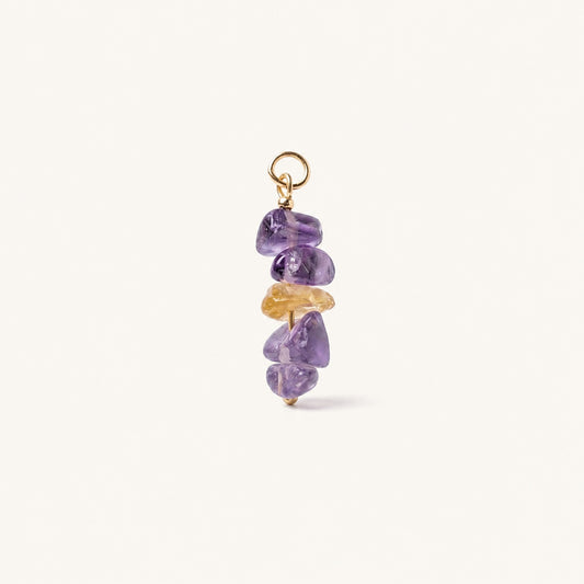PURPLE SUNSET 𖦹 Amethyst & Citrin Charm