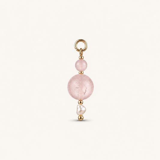 ROSÉ TIDE 𖦹 Rosenquarz & Perle Charm