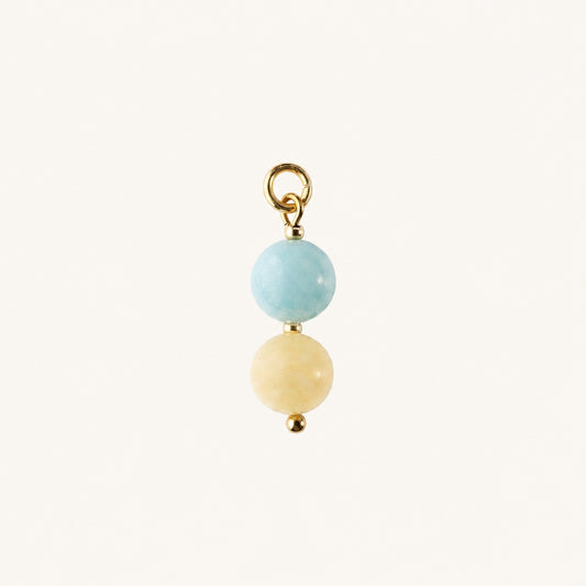 BEACH DAY 𖦹 Amazonit & Calcit Charm