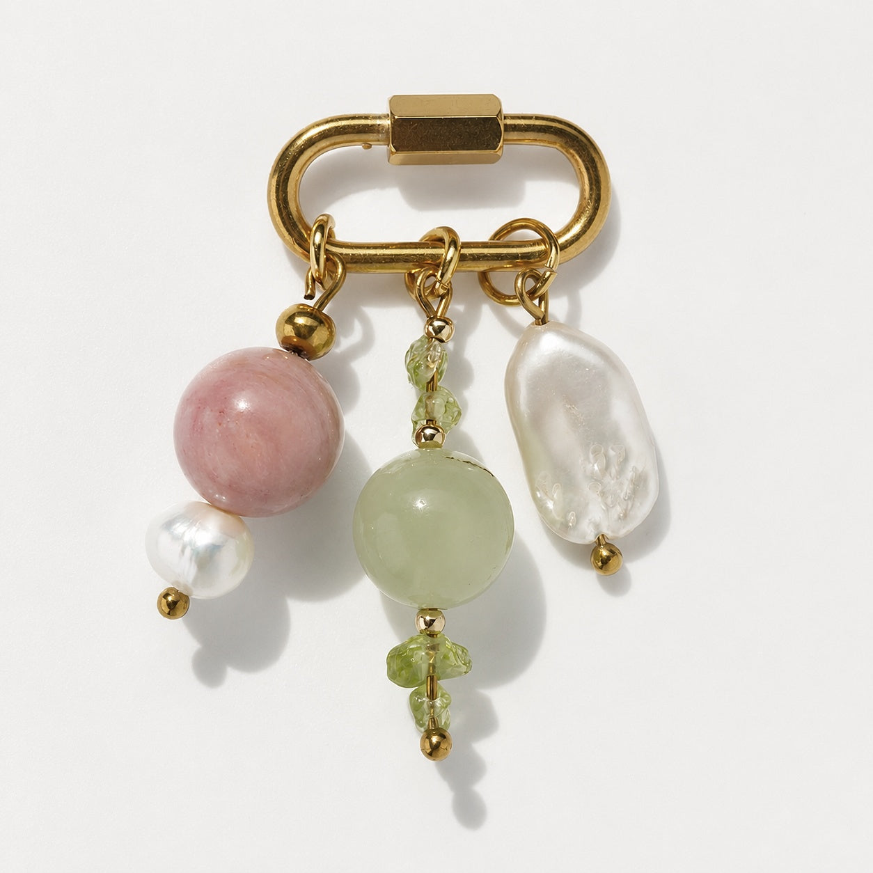 BLUSH 𖦹 Rhodonit & Perlen Charm