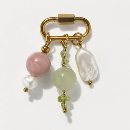 BLUSH 𖦹 Rhodonit & Perlen Charm
