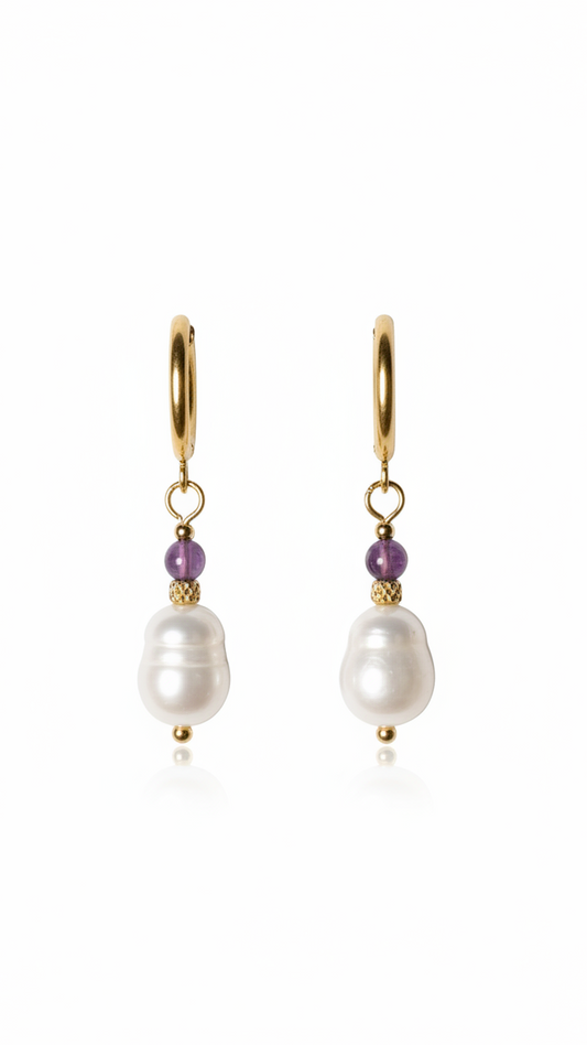 LAVENDER PEARL · Edelstein Ohrringe