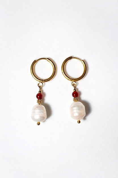 CRIMSON PEARL · Edelstein Ohrringe