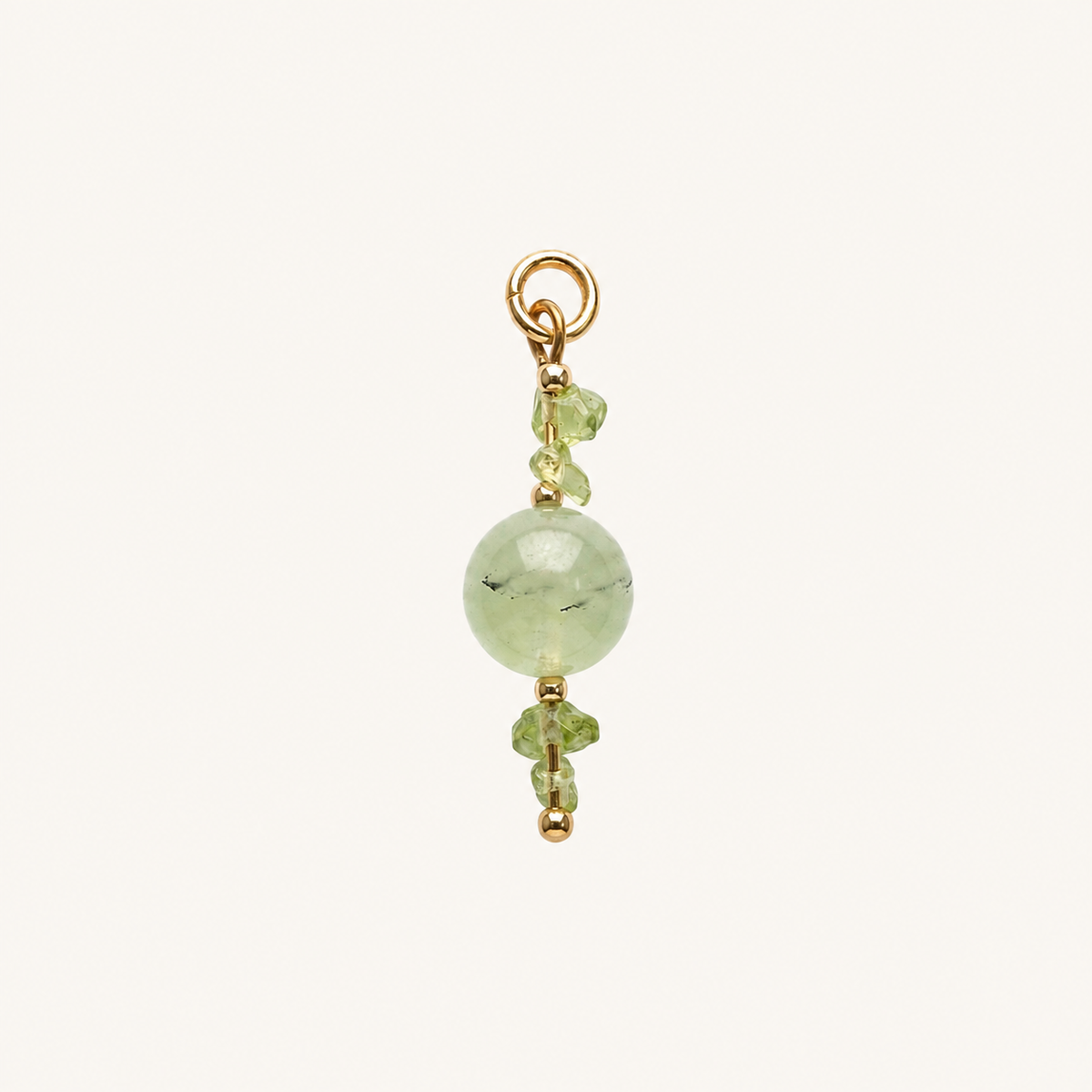 PALM BAY 𖦹 Prehnit & Peridot Charm