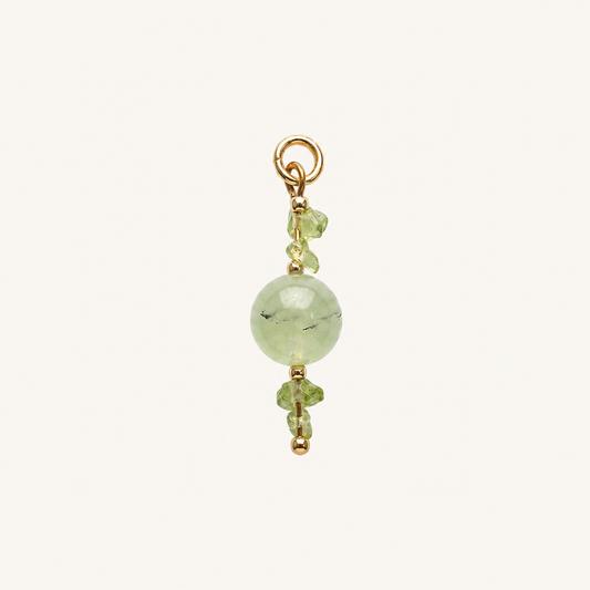 PALM BAY 𖦹 Prehnit & Peridot Charm