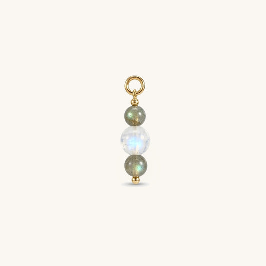 OCEAN FLASH 𖦹 Regenbogen-Mondstein & Labradorit Charm