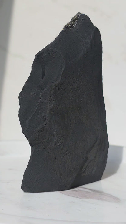 Schungit mit Pyrit Freiform - mit Glitzereffekt