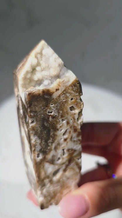 Druzy Sphalerit Turm – Funkelnde Energie & Erdverbundenheit in Perfektion