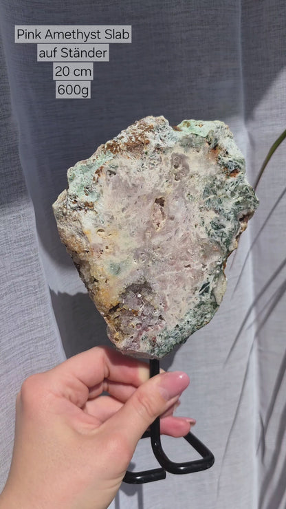 Pink Amethyst Slab aus Patagonien