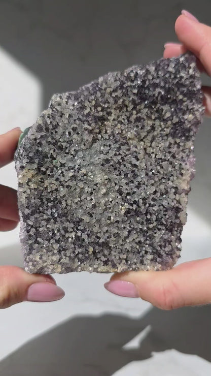 Amethyst mit Calcit Cluster mit Sugar-Effekt aus Brasilien