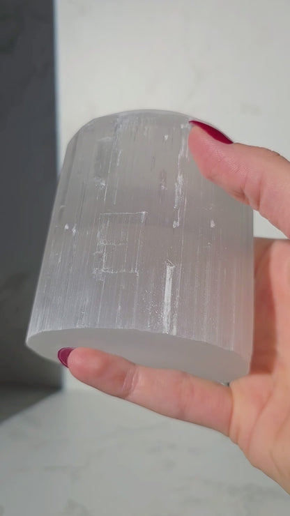 Selenit Teelichhalter