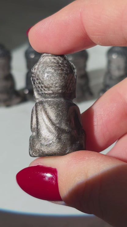 Goldobsidian Buddha Carving – Schutz & Spirituelle Tiefe