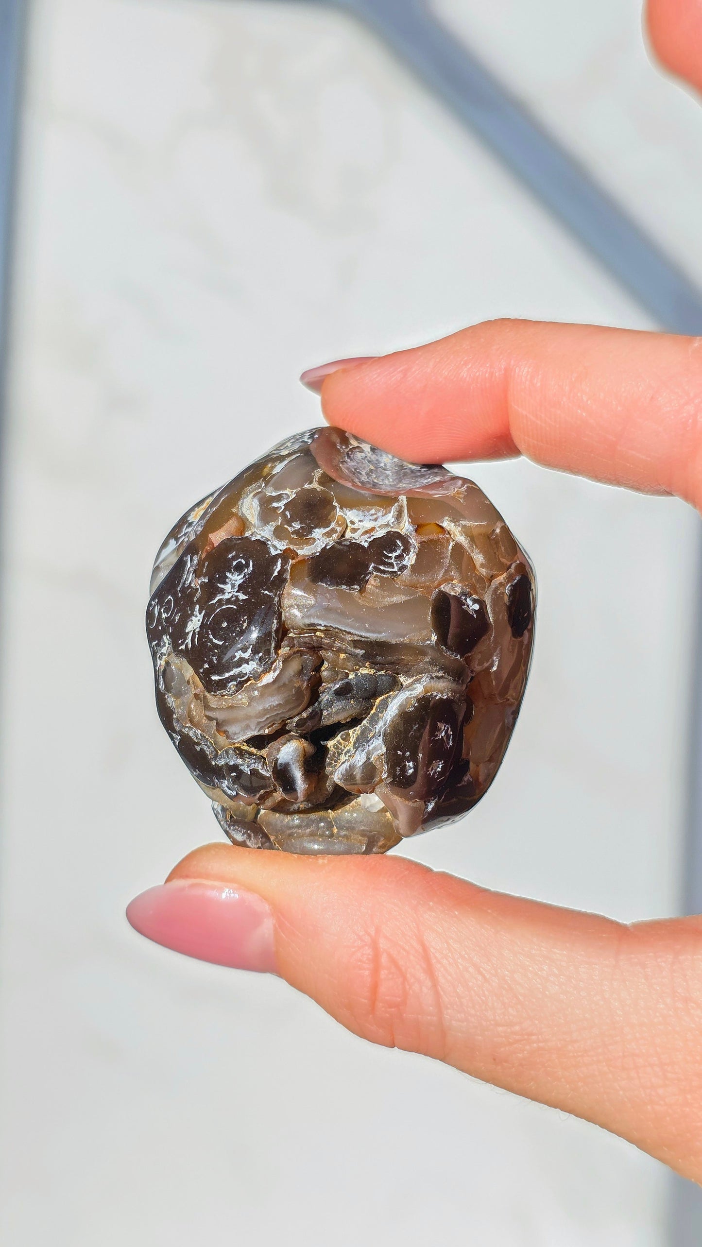 Enhydros (Urwasser eingeschlossen im Wasser-Achat)