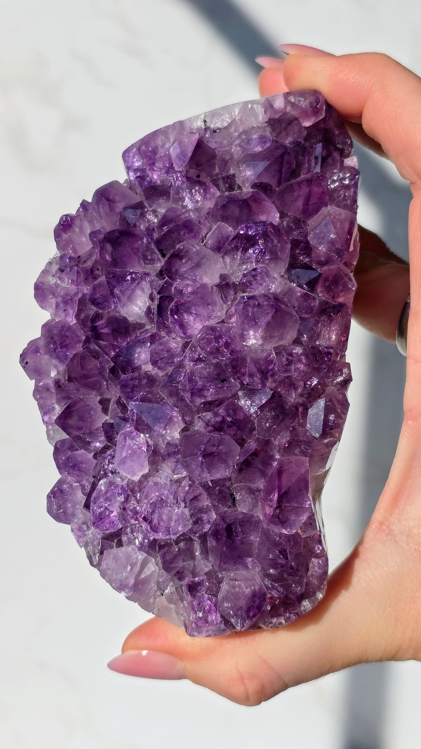 Amethyst Cluster mit Achat