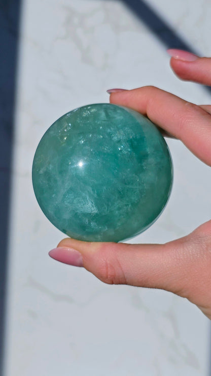 Grüne Fluorit Kugel A-Qualität